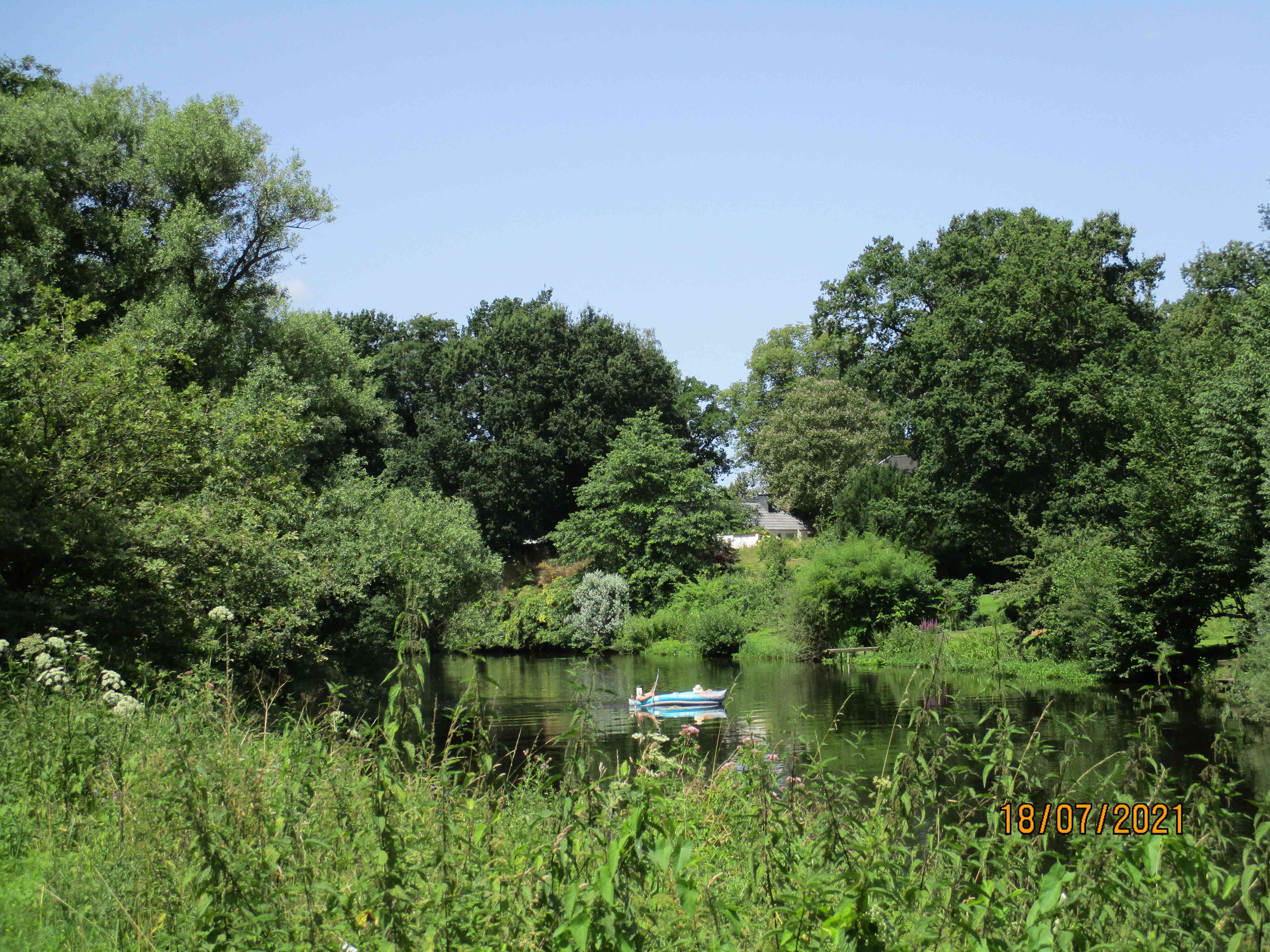 EmsRadweg Flussschifffahrt auf der Ems bei Telgte