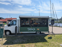 Foodtruck in Pavilosta harbour, friendly and tasty