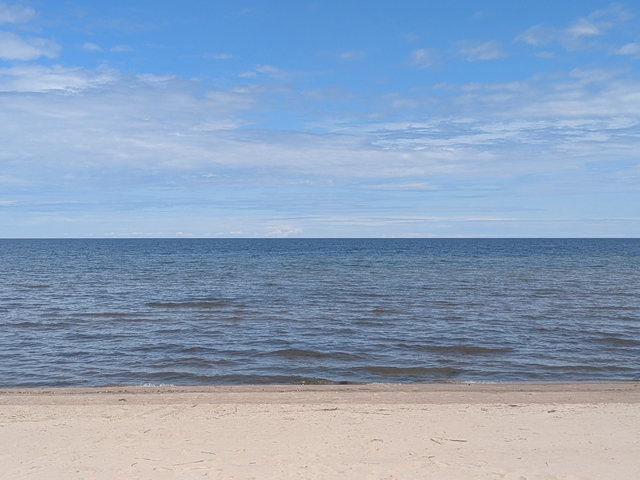 Radreise Baltikum Gipka Strand Bucht von Riga