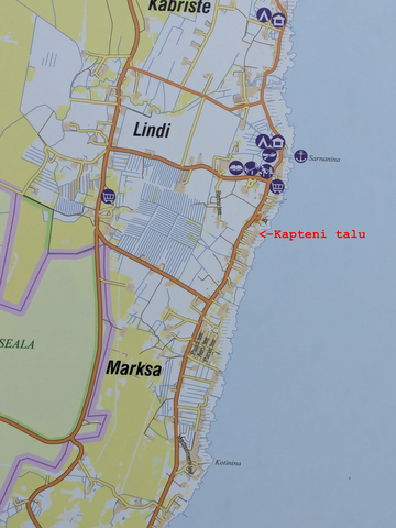 Anfahrt Arrival Kapteni talu map Karte