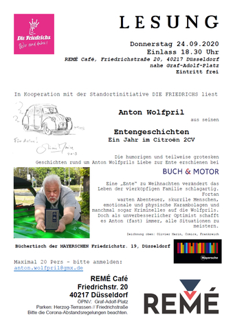 Lesung-Anton-Wolfpril-Düsseldorf 24.09.2020 Lesung Anton Wolfpril Düsseldorf
