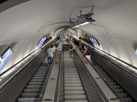 Metro-Station Helsinki-Kamppi escalator