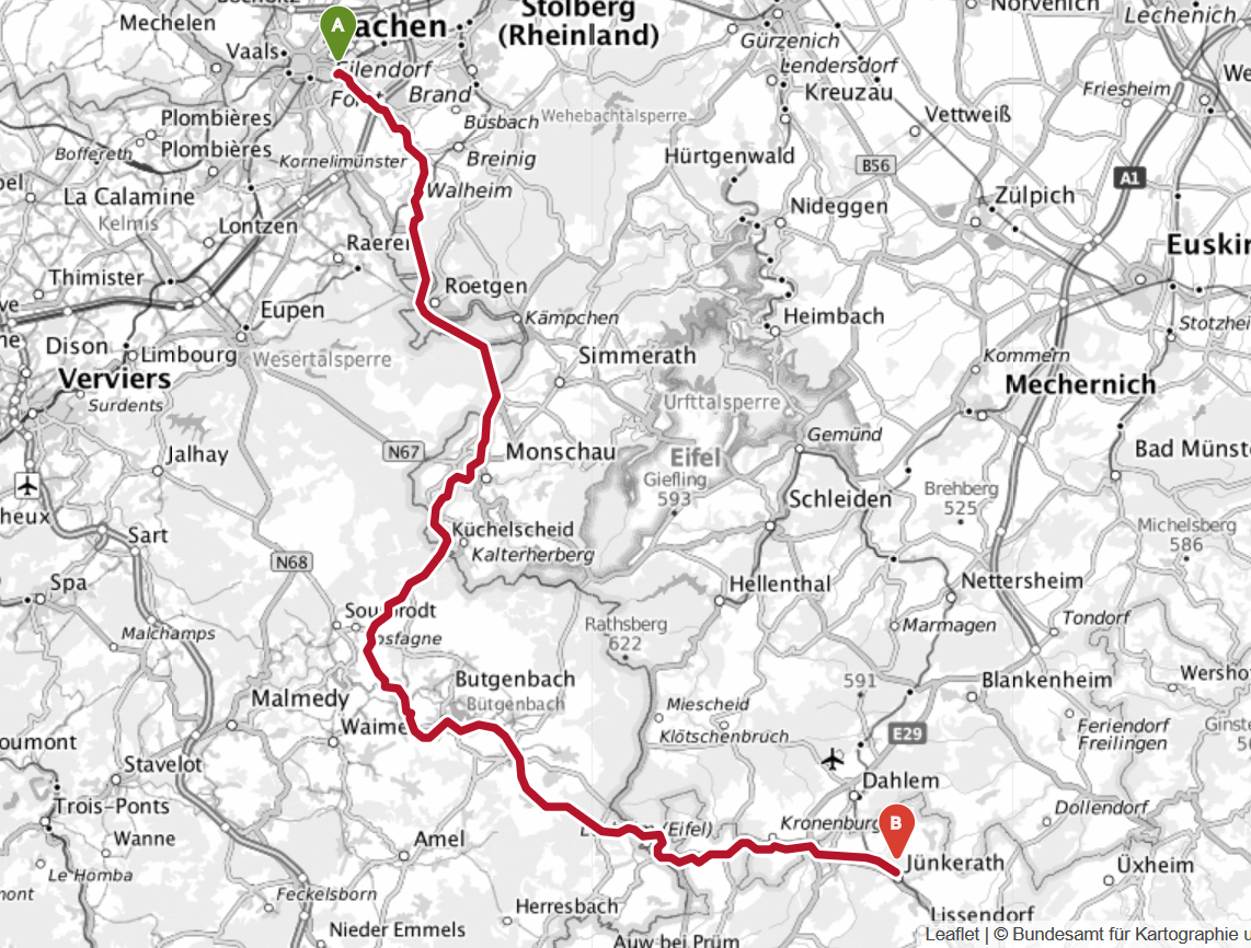 Openrouteservice-Maps-Aachen-Jünkerath